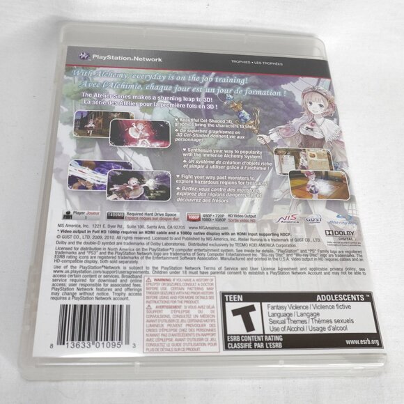 Anime Japanese RPG - Atelier Rorona - PS3 JRPG With Manual - Kawaii Video Game - Picture 3 of 3